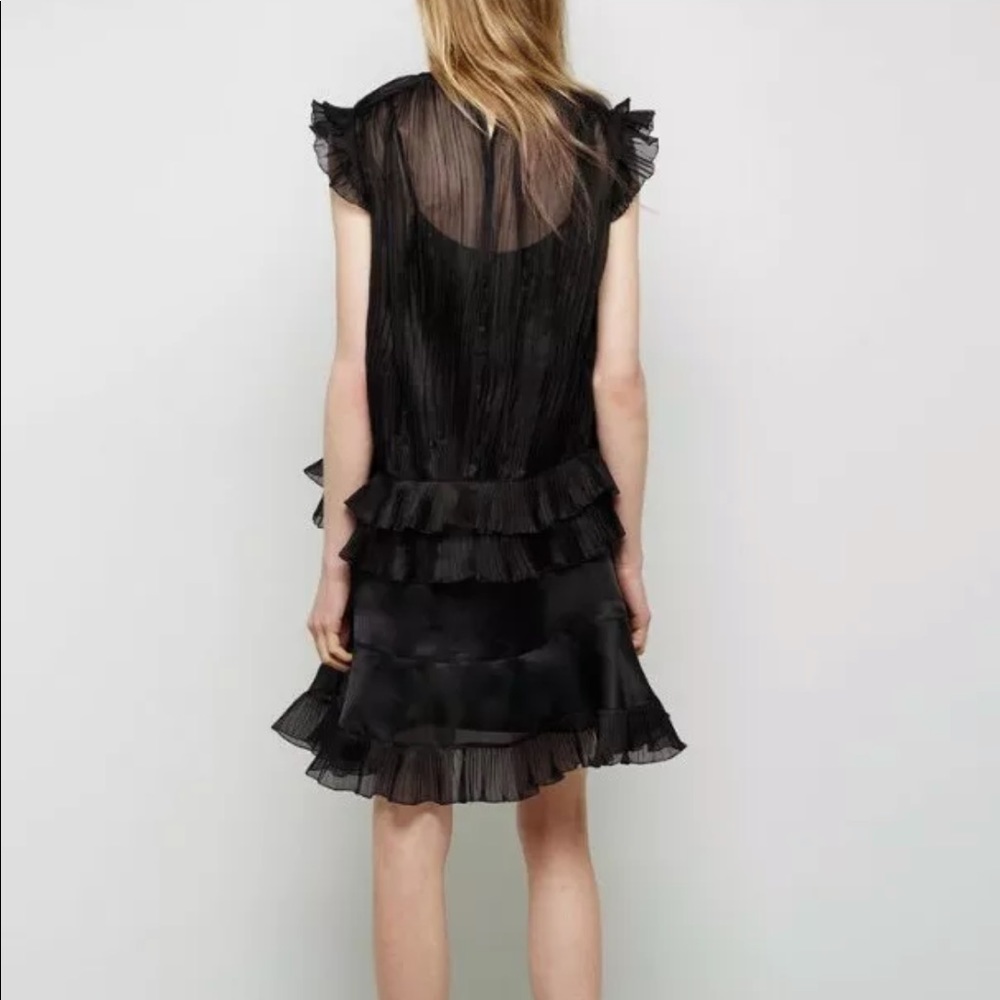 Isabel Marant Pleated Organza Silk Dress Vila - Picture 3 of 6